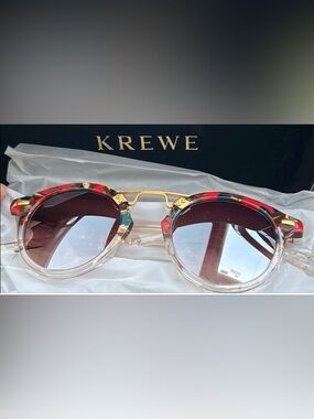 KREWE St Louis Sunglasses with Gold Bridge